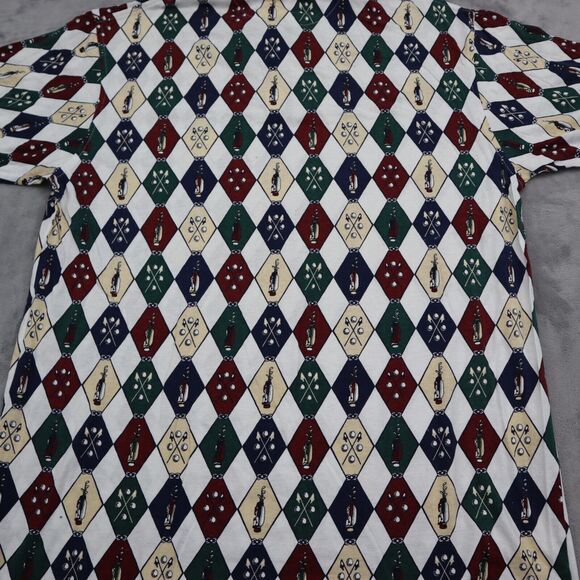 Roundtree Yorke Shirt Mens L Multicolor Short Sleeve Collared Button Cotton Polo - Picture 15 of 16